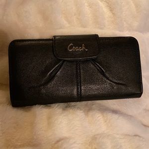 Black leather Coach Wallet